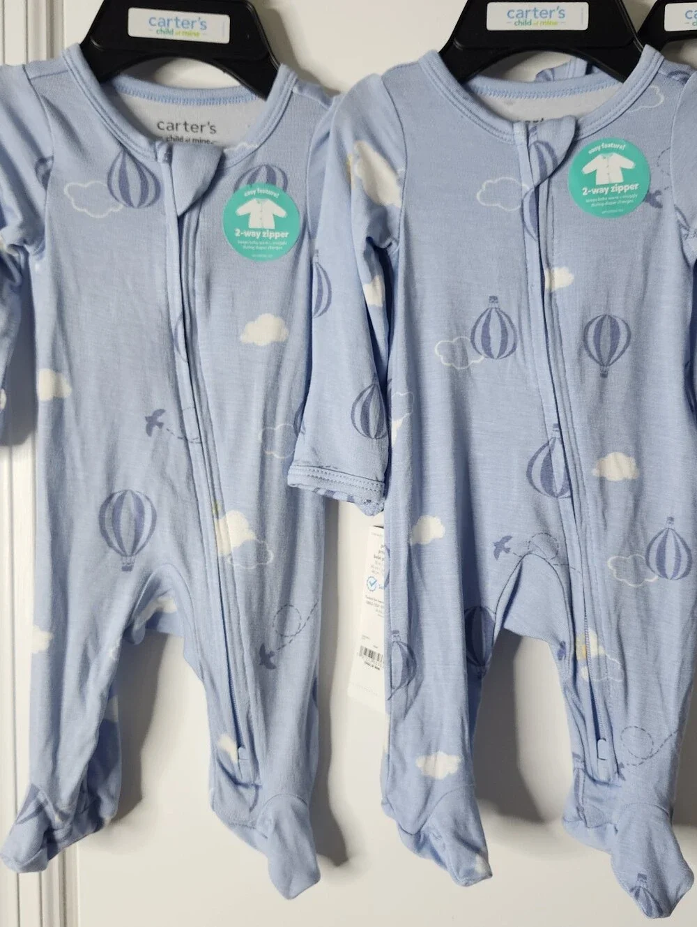 Carter's Preemie Baby Viscose Sleepers Pjs Soft Breathable Hot Air Balloon